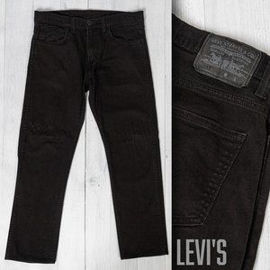 Men’s Levi 513 Slim Straight Jeans - 33x30 Black